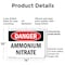 Signmission Ammonium Nitrate Danger Sign, Plastic, 14in W x 10in L, 2PK OS-2PACK-DS-P-1014-L-1941 - alternate 8